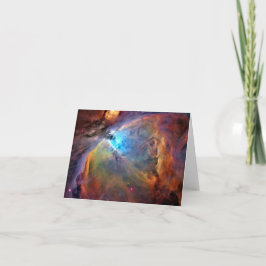 Tarjeta de nota del espacio nebulosa de Orion