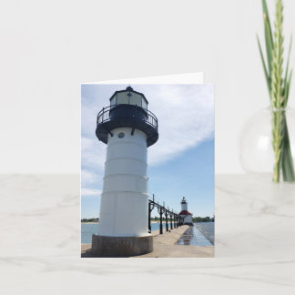 Tarjeta de nota del faro (en blanco) con sobre