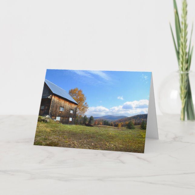 Tarjeta de nota del granero de Vermont (Anverso)