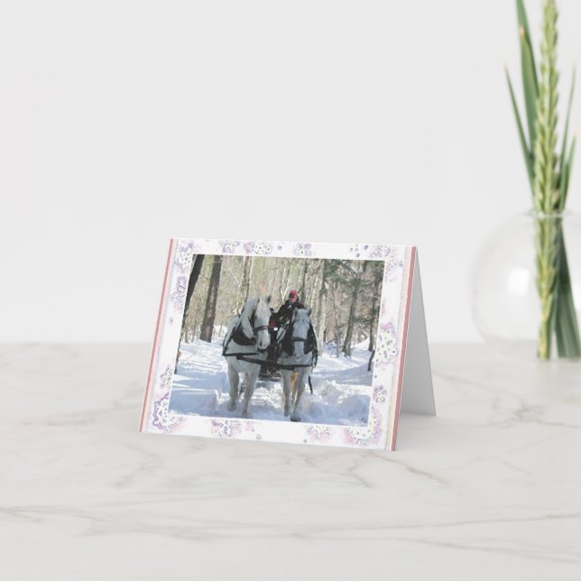Tarjeta de nota del invierno de Vermont (Anverso)