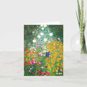 Tarjeta de nota del jardín de flores de Gustavo