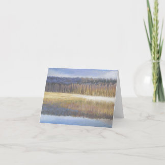 Tarjeta de nota del lago morning