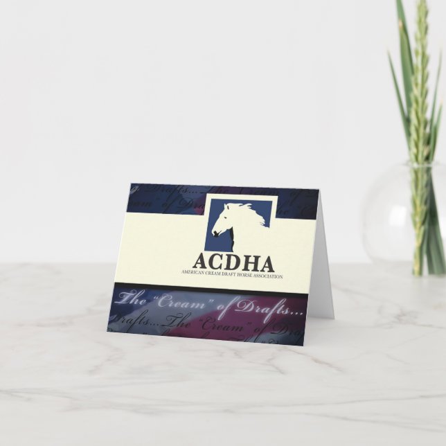 Tarjeta de nota del logotipo de ACDHA (Anverso)