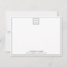 Tarjeta de nota del logotipo de empresa del person