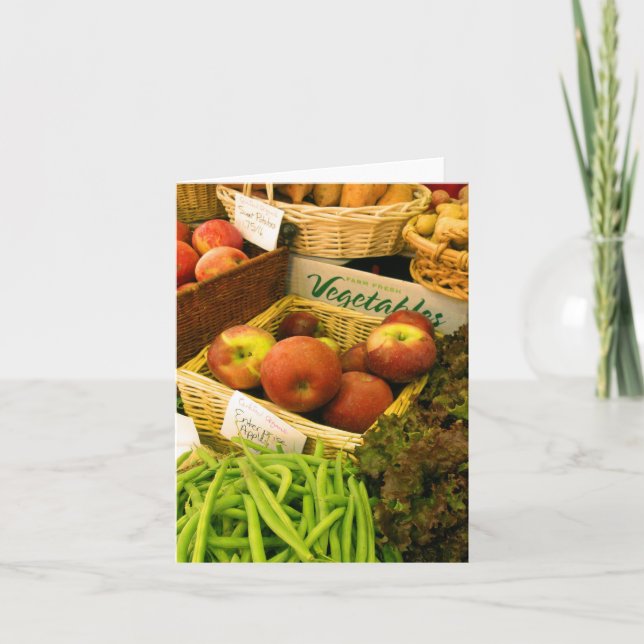 Tarjeta de nota del mercado de los granjeros (Anverso)