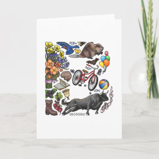 Tarjeta de nota del monograma "B"