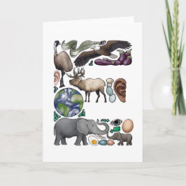 Tarjeta de nota del monograma "E"