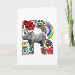 Tarjeta de nota del monograma "R"