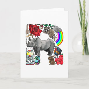 Tarjeta de nota del monograma "R"