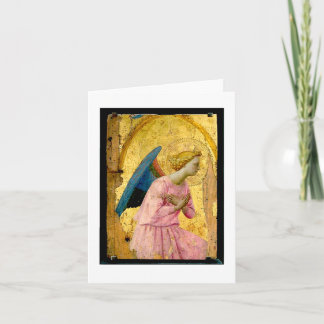Tarjeta de nota del navidad del ángel del Fra
