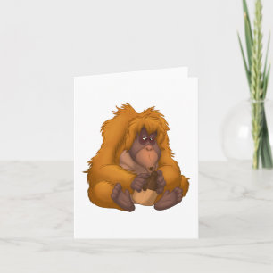 Tarjeta de nota del orangután del