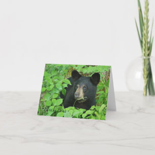 Tarjeta de nota del oso negro