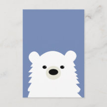 Tarjeta de nota del oso polar
