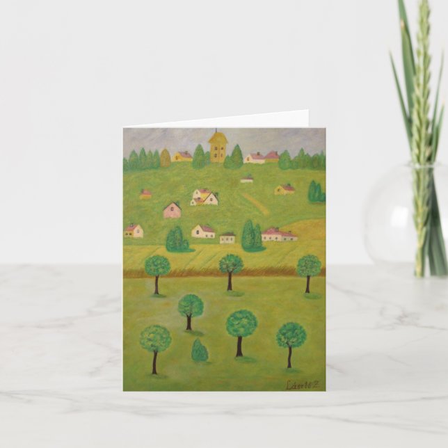 Tarjeta de nota del paisaje 1 (Anverso)