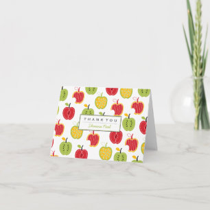Tarjeta de nota del patrón de cosecha de manzanas