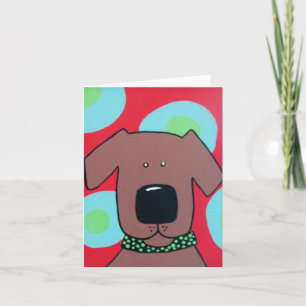 Tarjeta de nota del perro de Brown