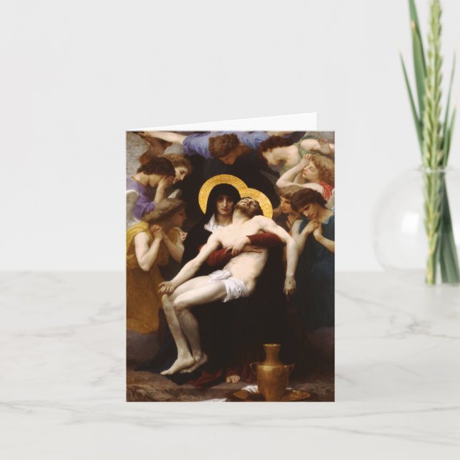 Tarjeta de nota del Pieta de Bouguereau (Anverso)