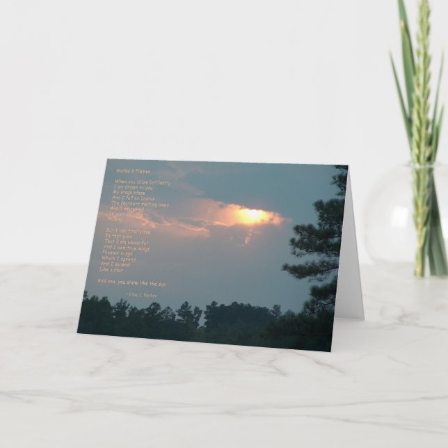 Tarjeta de nota del poema de las polillas y de las (Anverso)