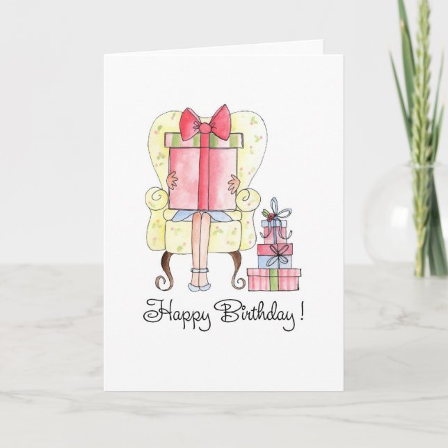 Tarjeta de nota del polluelo del feliz cumpleaños (Anverso)