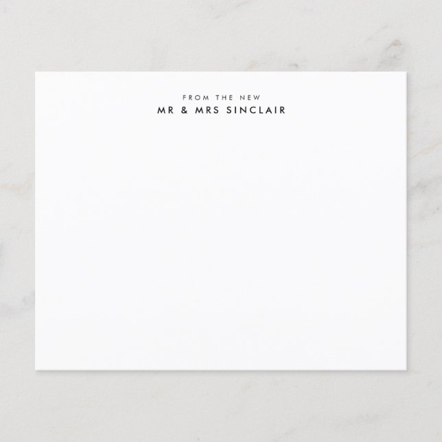 Tarjeta de nota del presupuesto de la nueva pareja (Anverso)