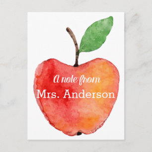 Tarjeta de nota del profesor, Apple Stationary, re