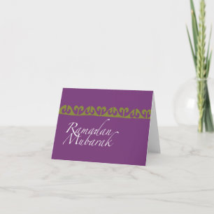 Tarjeta de nota del Ramadán Mubarak