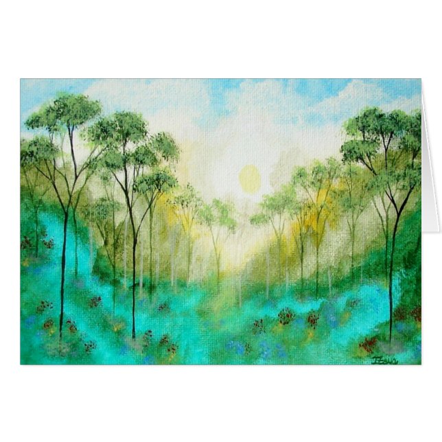 Tarjeta de nota del saludo de la serenidad de la (Anverso (Horizontal))