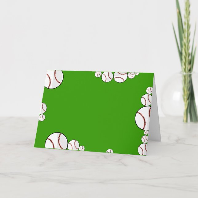 tarjeta de nota del tema del béisbol (Anverso)