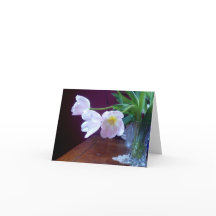 Tarjeta de nota del tulipán de la lavanda