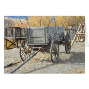 Tarjeta de nota del vagón de Pioneer Viejo