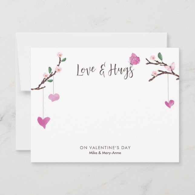 Tarjeta de nota Día de San Valentín personalizada (Anverso)