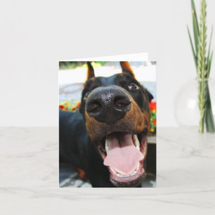 Tarjeta de nota Doberman