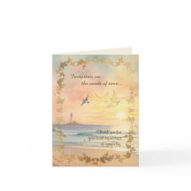 Tarjeta de nota doblada de agradecimiento por simp