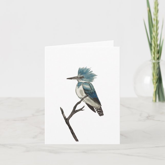 Tarjeta de nota doblada de Kingfisher (Anverso)
