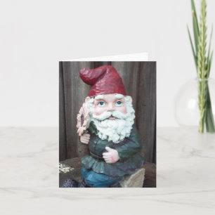 Tarjeta de nota doblada de la foto de Gnomes