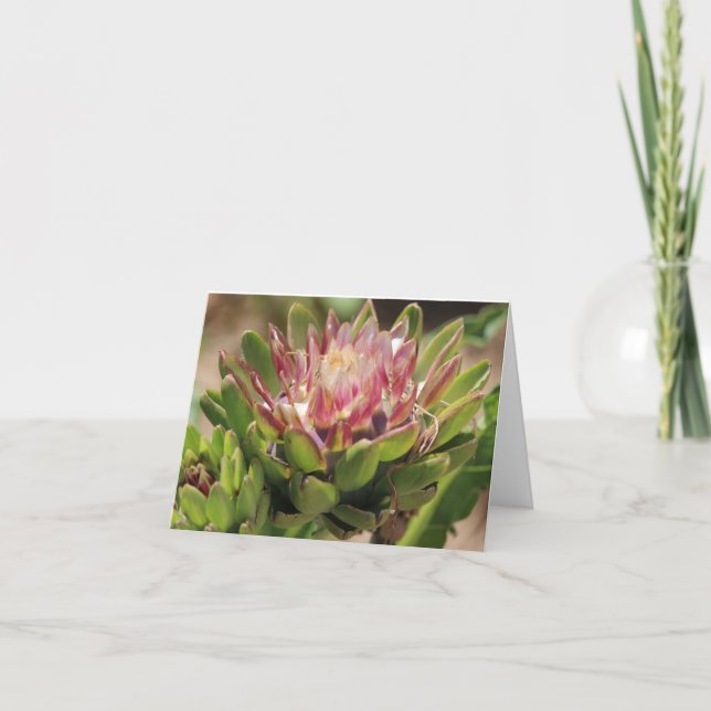 Tarjeta de nota doblada de la foto de la flor de a (Anverso)