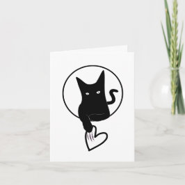 Tarjeta de nota doblada de Ode to Love Cat - Adiel