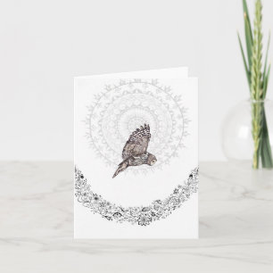 Tarjeta de nota doblada de Owl Dreams