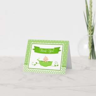 Tarjeta de nota doblada de Sweet Pea