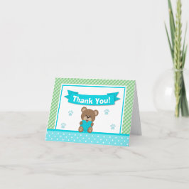 Tarjeta de nota doblada de Teddy Bear