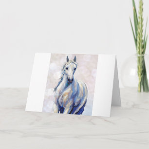 Tarjeta de nota doblada del caballo árabe