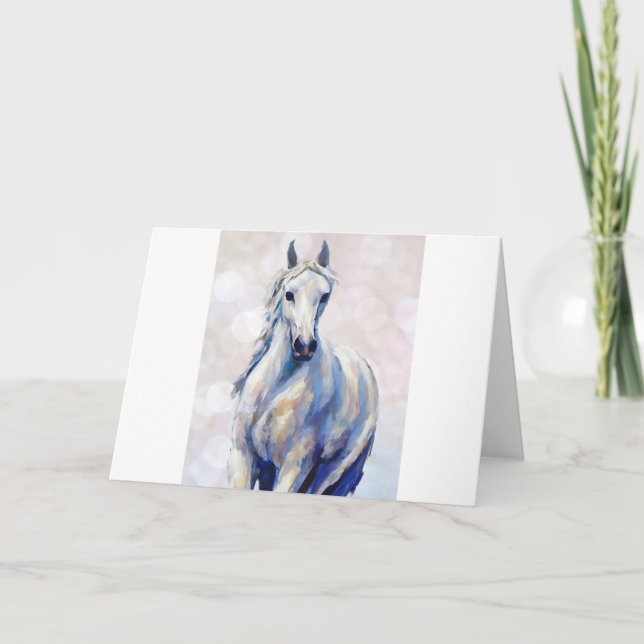 Tarjeta de nota doblada del caballo árabe (Anverso)