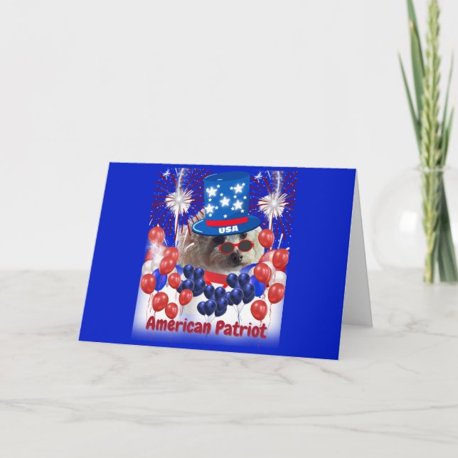 Tarjeta de nota doblada del patriota americano Can (Anverso)