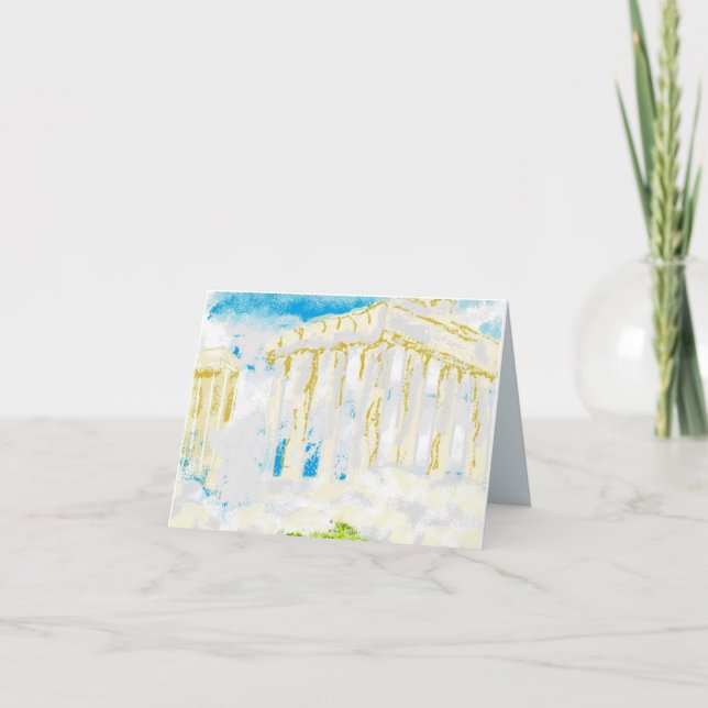 Tarjeta de nota doblada : Día de niebla (Anverso)