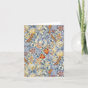 Tarjeta de nota doblada Gold Lily de William Morri