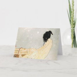 Tarjeta de nota doblada IMPRESIÓN JAPONESA DE RAVE