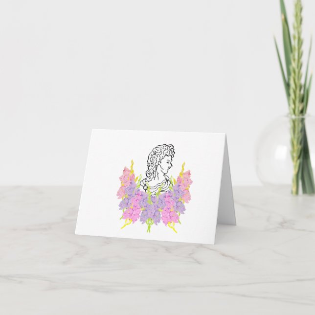 Tarjeta de nota doblada: Mitología griega (Anverso)