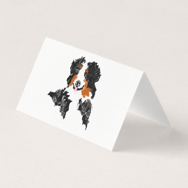 Tarjeta de nota doblada : Perro de montaña de Bern (Anverso)