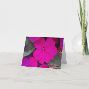 Tarjeta de nota doblada rosa caliente impaciente
