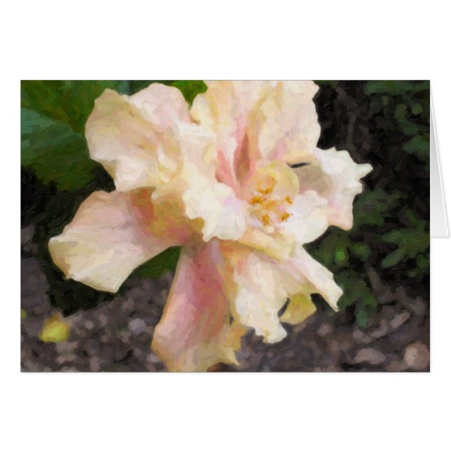 Tarjeta de nota doble de Hibiscus (Anverso (Horizontal))